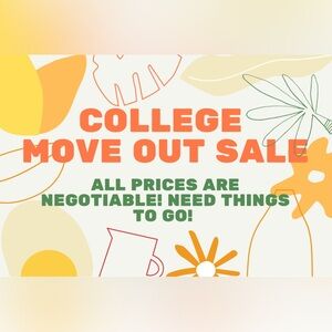 NEED THINGS TO GO! Moving out of my college apartment! Prices are negligible!! ✨